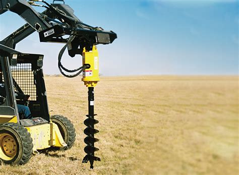 augers skid steer mounted|auger attachments for skid steers.